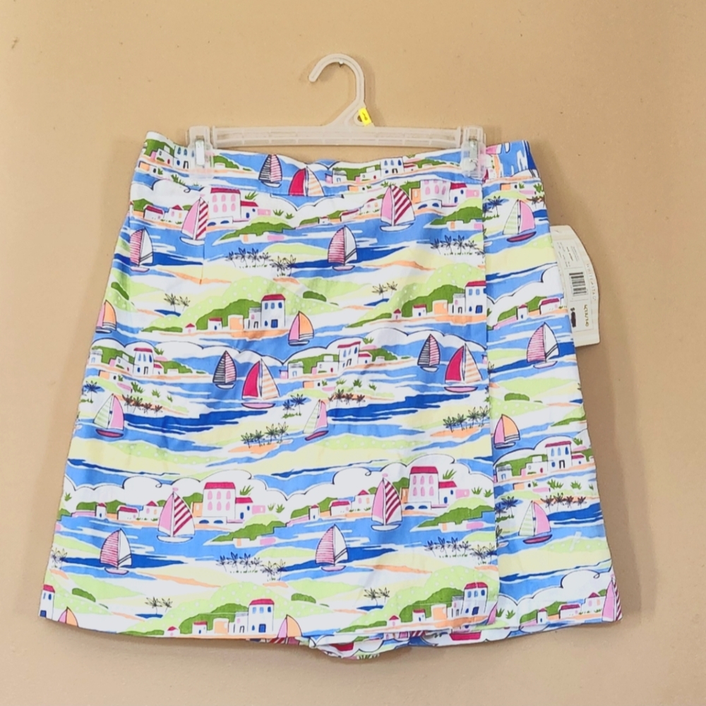 White Stag Colorful Nautical Print Skort